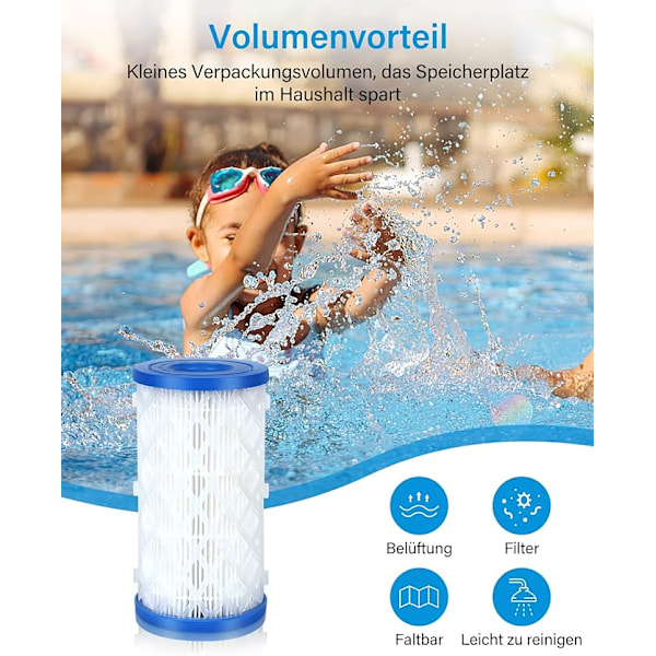 Pakke med 5 filterpatroner til swimmingpool - Spa-filter - til Intex Bestway