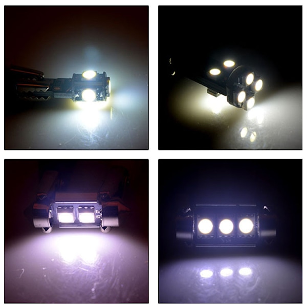 23 kpl auton LEDT10 kaksoispää 36MM LED-auton lukuvalo, sisätilan valo, rekisterikilven valosarja