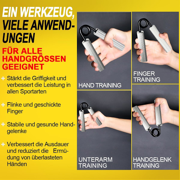 Håndgrep, Metall Håndgrep Sett Kroppsbygging, Underarm Kroppsbygging Hånd Kroppsbygging for Muskel Trening og Grepsforsterkning