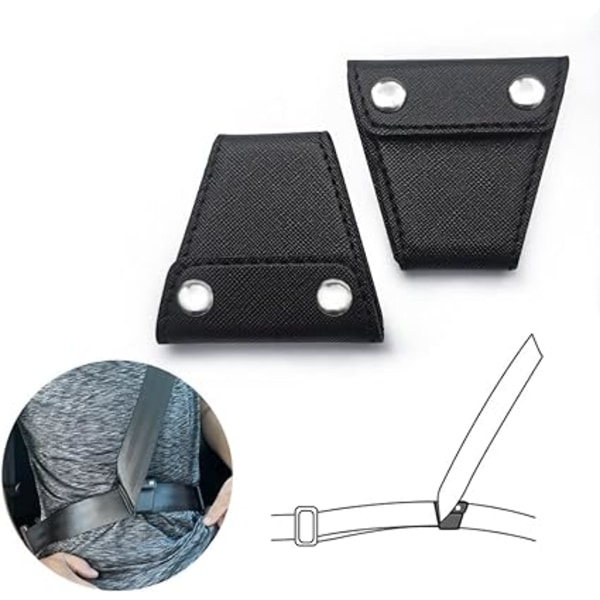 Seat Belt Adjuster, Anti-Twist and Slip Car Shoulder Strap Positioner Clips