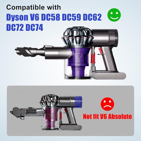 Støvbeholder kompatibel med Dyson V6, DC58, DC61, DC59, DC62 med opsamlingsbeholder, egnet til B-port interface
