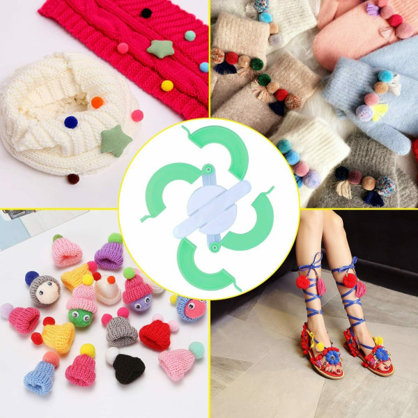 Pompom-maker, Pompom-maker Fluff Ball Weaver DIY strikkeverktøysett K