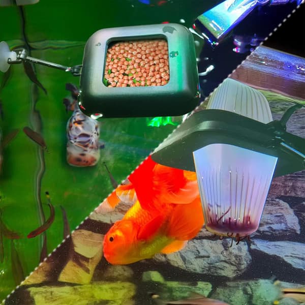 1 Aquarium Flydende Ring Kegle Foderdispenser Akvarium Fiskefoderdispenser Akvarietilbehør til Guldfisk, Cichlider, Guppyer