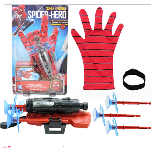 Spider-Man Kids Web Shooter Handsker - Pop-Up Sugekop handsker, røde