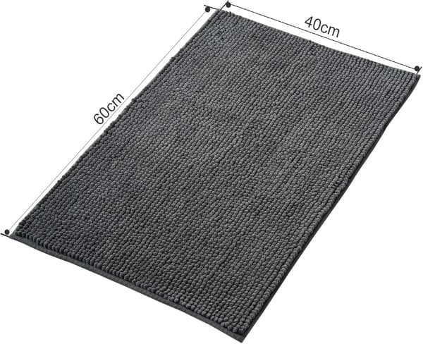Skridsikker Chenille Bademåtte - Superabsorberende og Maskinvaskbar - til