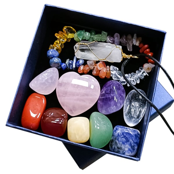 Healing Crystals Sett Edelstener Gaver Nybegynnere Chakra Stones Spiritual