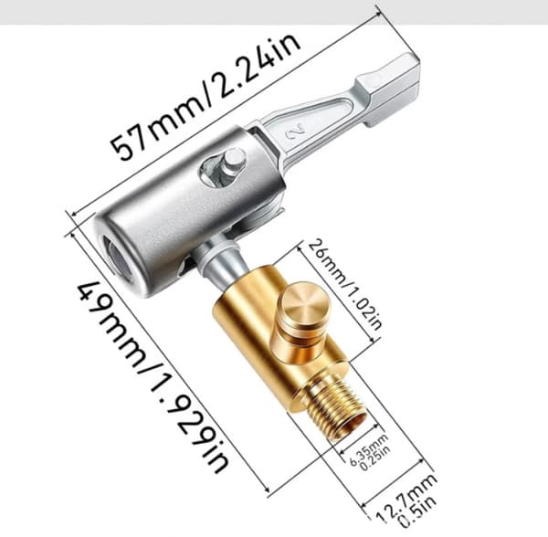Stycken Bildäckspåfyllningsmunstycke, Cykelpumpsmunstycke, Bildäcksventil Bollpåfyllningsmunstycke Luftkompressor Cykelpump Bildäcksventil Mässingsklämma Adapter
