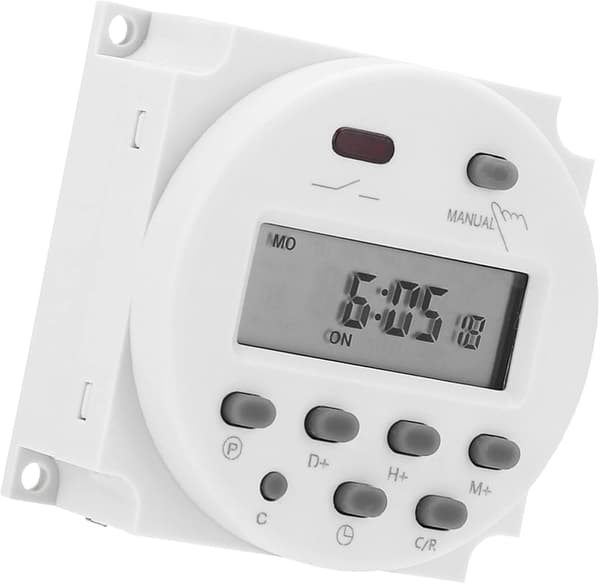 CN101A DC 12V 16A Mini LCD Digital LCD Power Ukentlig Programmerbar Timer Relé Bryter Digital Mikrodatamaskin Kontroll Strøm Timer Bryter