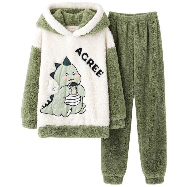 Loungewear Par Pyjamas Set för Par Kvinnor Män Vinter Tjock Pyjamas Sovkläder