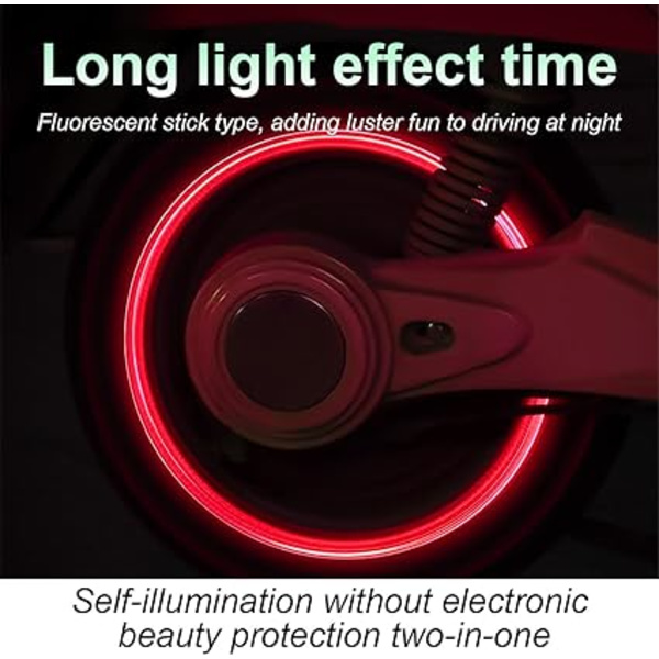 Fluoresoiva auton rengasventtiilin korkki, 12 kpl Luminouksen auton rengasventtiili Luminouksen kanssa