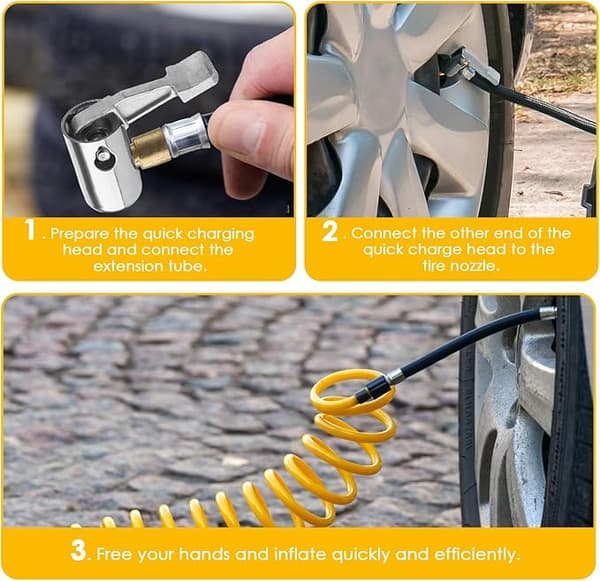 Stycken Bildäckspåfyllningsmunstycke, Cykelpumpsmunstycke, Bildäcksventil Bollpåfyllningsmunstycke Luftkompressor Cykelpump Bildäcksventil Mässingsklämma Adapter