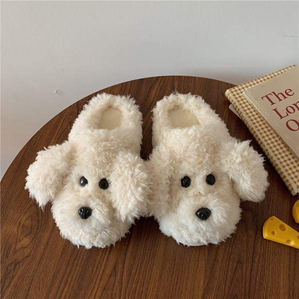 Söta plyschtofflor Kawaii-tofflor Dam Fluffy Kawaii Hemtofflor