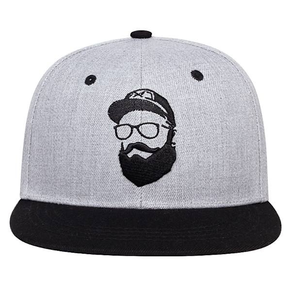Flatbrem Mustache Baseball Cap for Menn