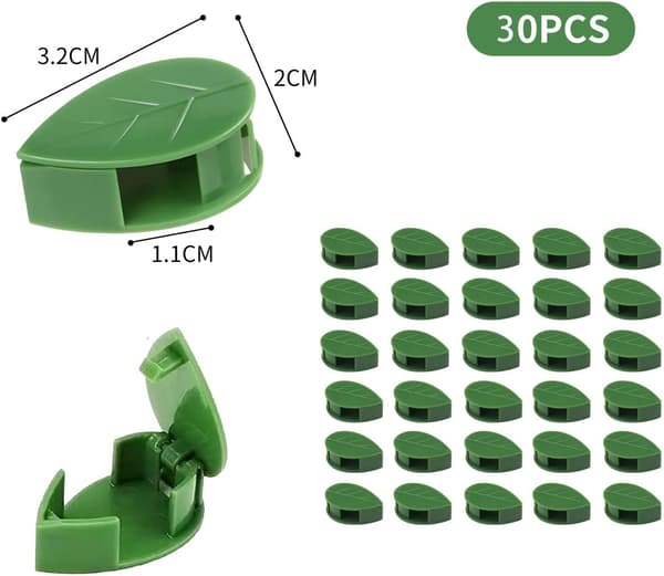30-pack DIY Växtklämmor - Självhäftande Väggklämmor