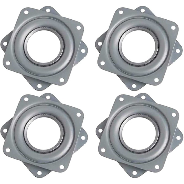 Tum Storlek Fyrkantig Roterande Platt, 360 Grader, Kullagerrotation, Galvaniserad Metall, Tyst Vridplatta, Optimal Flexibilitet för Displayställ, Comp