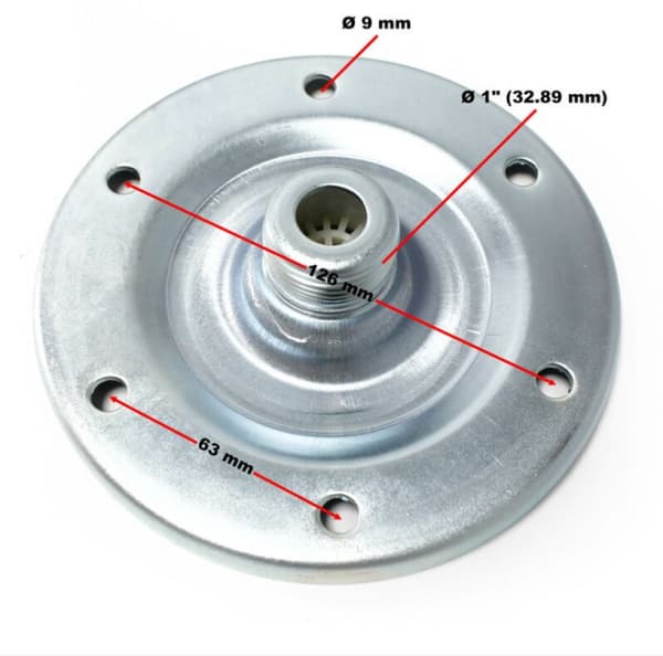 Jernflange 1 (33 mm) til 24-100 l blæretank
