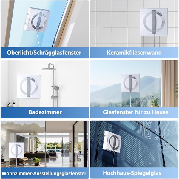 Rengöringsdynor, Tvättbar Mikrofiberduk, för Ecovacs Winbot W1 / W1 Pro / W2 / W2 Omni Fönsterputsarrobotar - För Fönsterputsning Ro