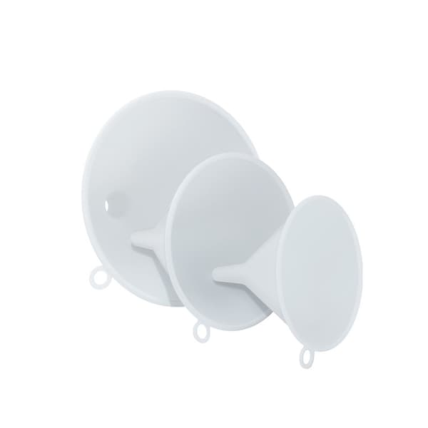 3-pack plasttrattar, set med tre, vit