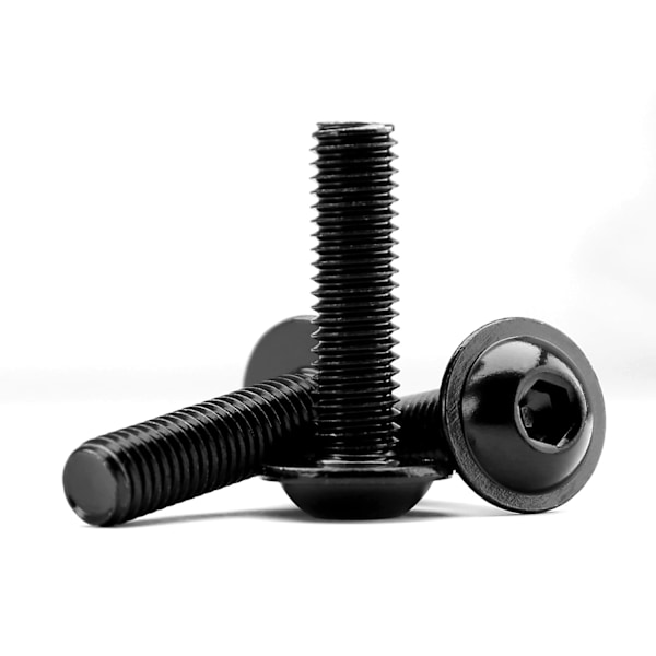 M6 x 18mm Unbrako Skruer 304 Rustfrit Stål Sort Fuld Gevind Cylindrisk Unbrakonøgle Ideel til Møbler Mekanisk Udstyr (100 stk)