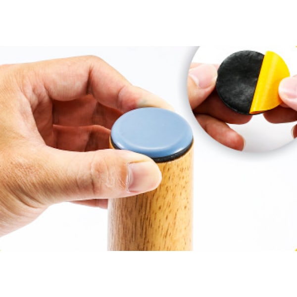 Huonekaluliukuesteet, 20 kpl PTFE Teflon pyöreitä itseliimautuvia huonekaluliukuesteitä, jotka sopivat sileille lattioille ja matoille (pyöreä, 19 mm)