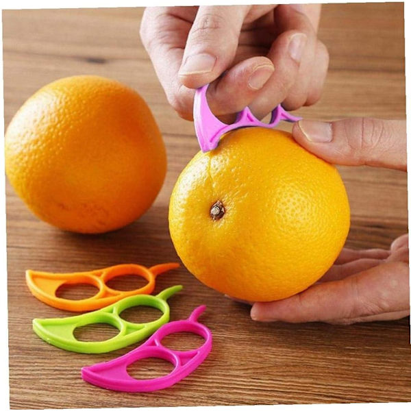 100 stk appelsin sitrusfrukt skrellere sitron mandarin kjøkken dings slicer kutter kjøkken dings tilfeldig farge