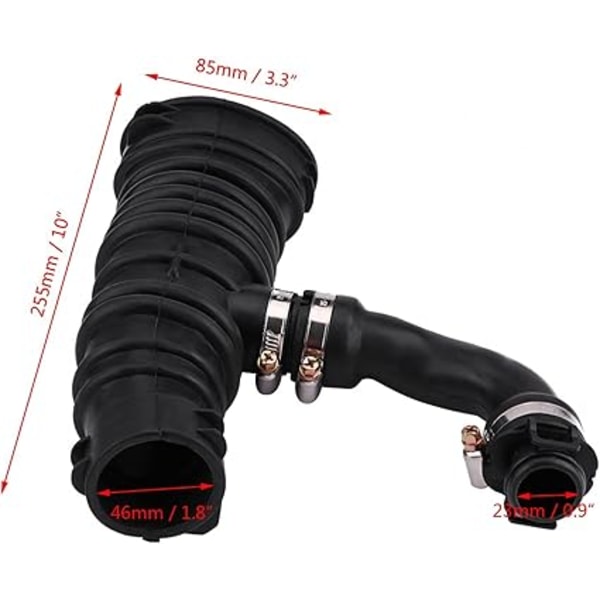 Luftfilter slange, luftfilter slange, luftfilter strømningsrør, luftfilter indsugning F