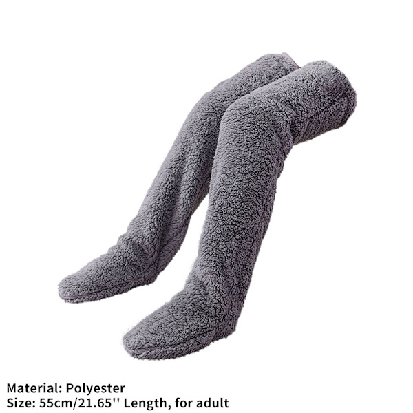 Over Knee High Fuzzy Long Socks Plush Slipper Stockings Leg Warmers Wi