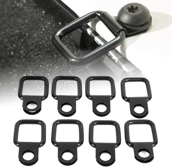 8 stk. til Wrangler D-ring anker / cover quick release lukning