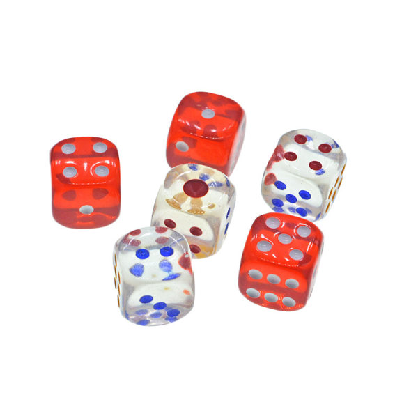 10-sidig spelkuber i flera färger