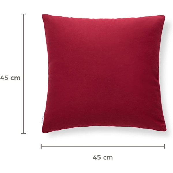 Putetrekk 45x45 Premium Mikrofiber Sett med 1 Putetrekk for Sofa/Sengputer Supermykt Stoff Resistent og Vaskbart Hypoallergent Anti-Støv Mi