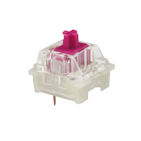 Silient Pink tangentbordsbrytare, Taktil RGB LED 55gf Black-Plated Spr