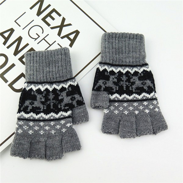 Sormettomat hanskat - Naisten talven lämpimät käsineet Half Finger Gloves Knit