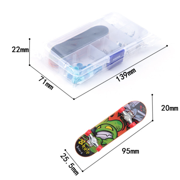 Mini Fingerboard med Mini Variable Skruer Professionel Mini Skateboard