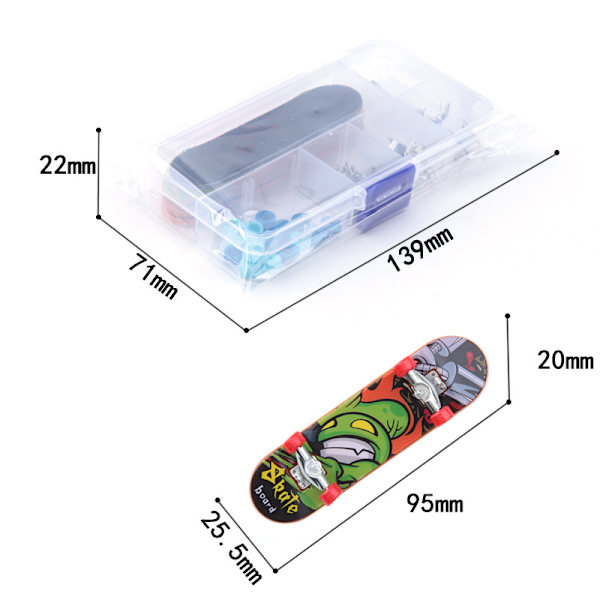 Mini Fingerboard Mini-muuttujilla Ruuvit Ammattimainen Mini Skeitti