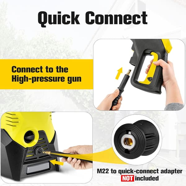 8M Højtryksslange til Karcher K2 K3 K4 K5 K6 K7, Quick Connect-stik