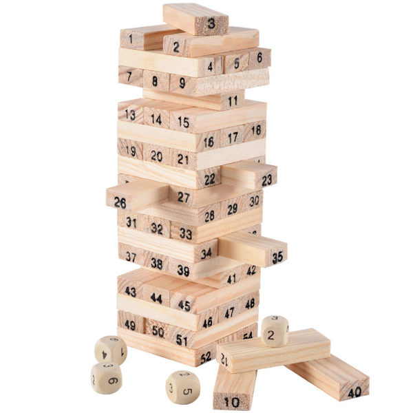 54 bitar Byggklossar, mini staplingsleksak
