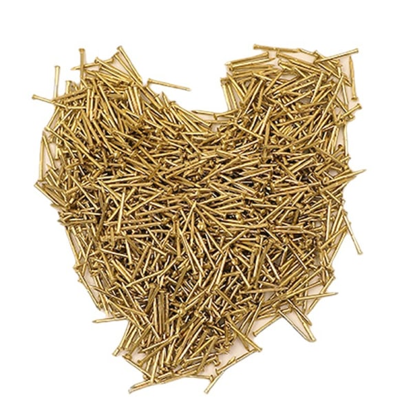 Messingspiker, 90 stk runde hoder gullspiker messing veggpinner, for oppheng
