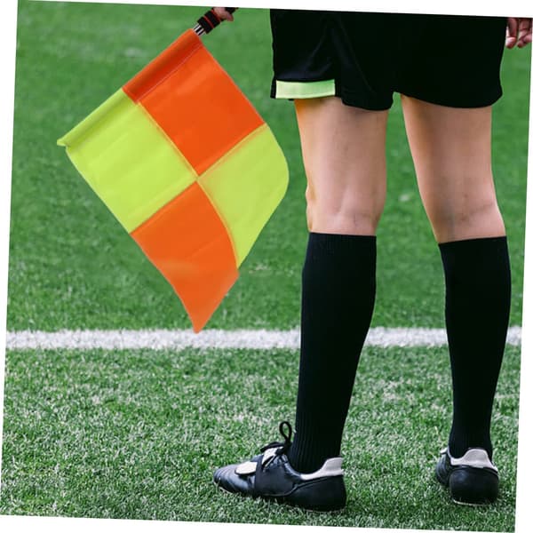 2 stk Fotballdommer Håndflagg Dommerflagg Dirigent Kommandør Flagg