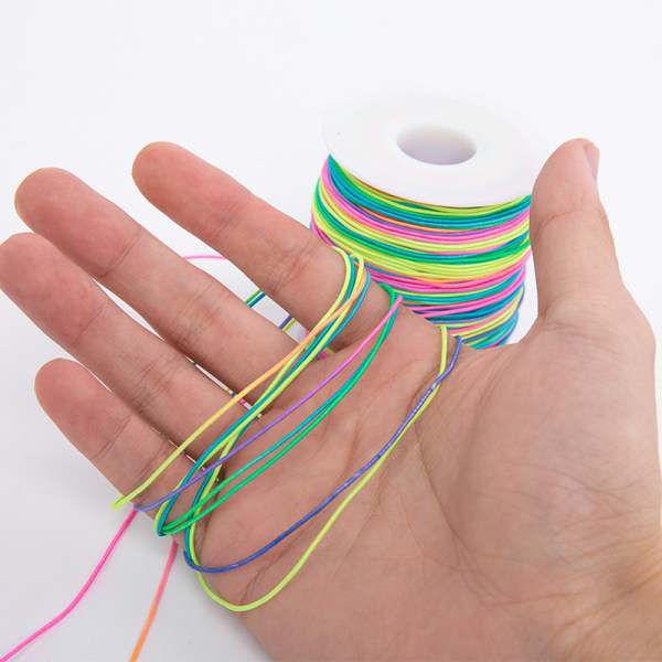 1 mm elastisk armbåndssnor, robust elastisk snor, elastisk snor til smykkefremstilling, halskjeder, perling og håndverk