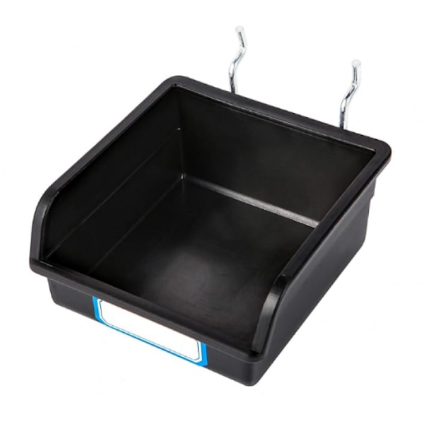Set med 10 pegboard-lådor med krokar, för organisering av tillbehör, svart