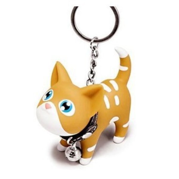 Kattunge nøkkelring (gul) Kawaii Cute Bag Pendant Toy Entusiast Childr