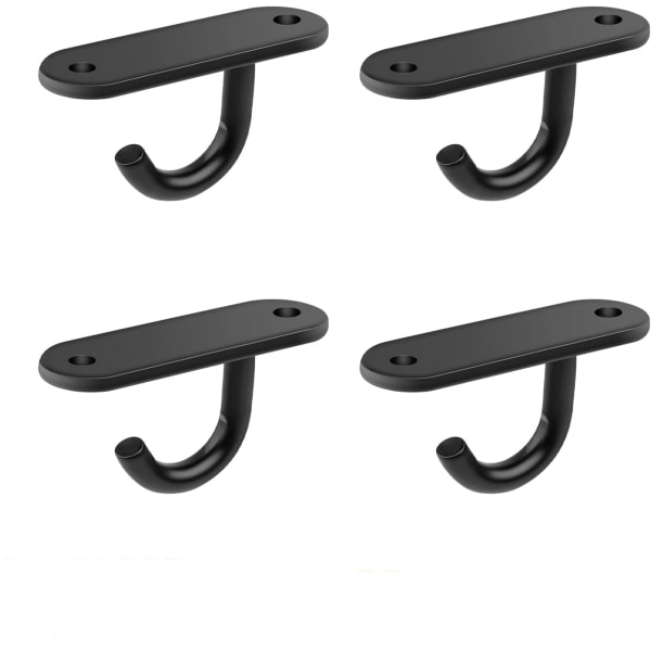 Set med 4 skruvöglor, 6 cm rostfria takkrokar, svetsad bas skruv