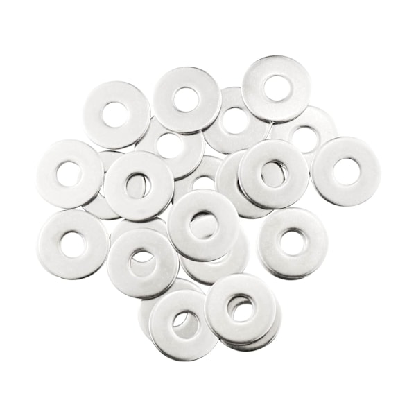 M10 Metallskiver, 20 stk. Skiver i rustfritt stål, M10 x 30 mm flate skiver, 304 rustfrie stålskiver, Penny-skiver for skruer og muttere
