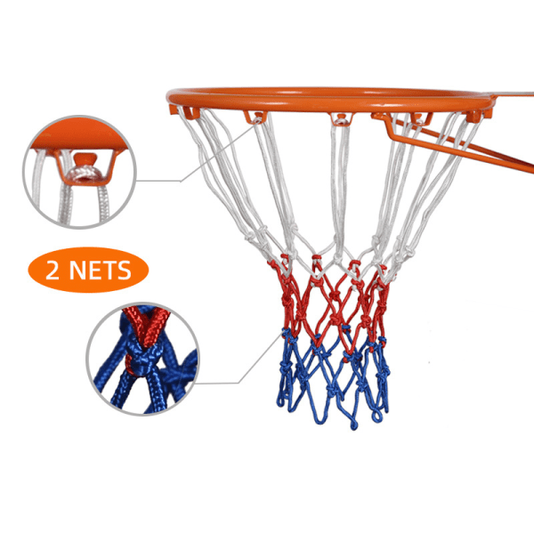 2 stk. Basketball Net Replacement Heavy Duty, Passer til utendørs innendørs stativ