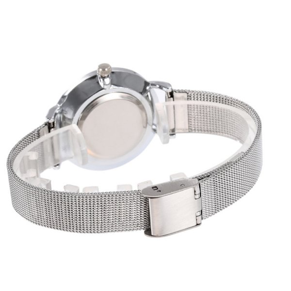 Damklocka i metall, silvervit
