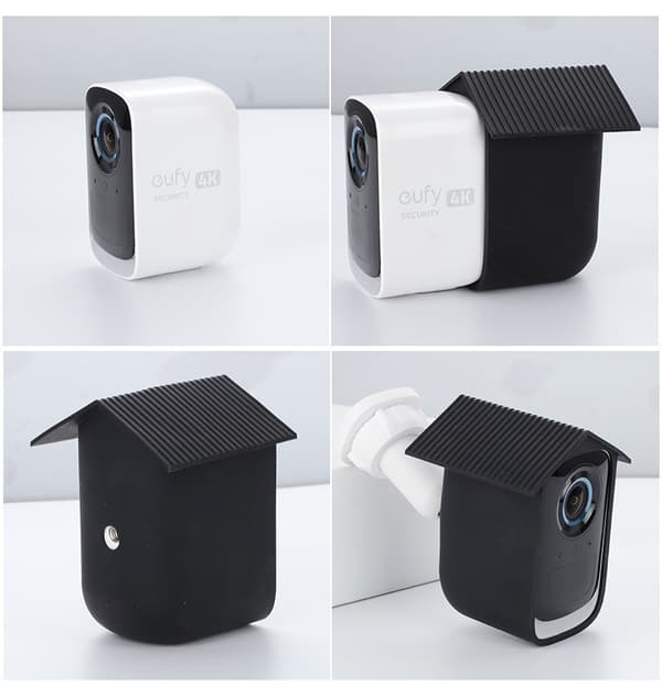 2-pack väderbeständigt silikonskyddsfodral för Eufy Security eufyCam 3C,