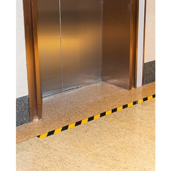 Varoitusteippi 60mm x 33m Keltainen/Musta Liimapinta