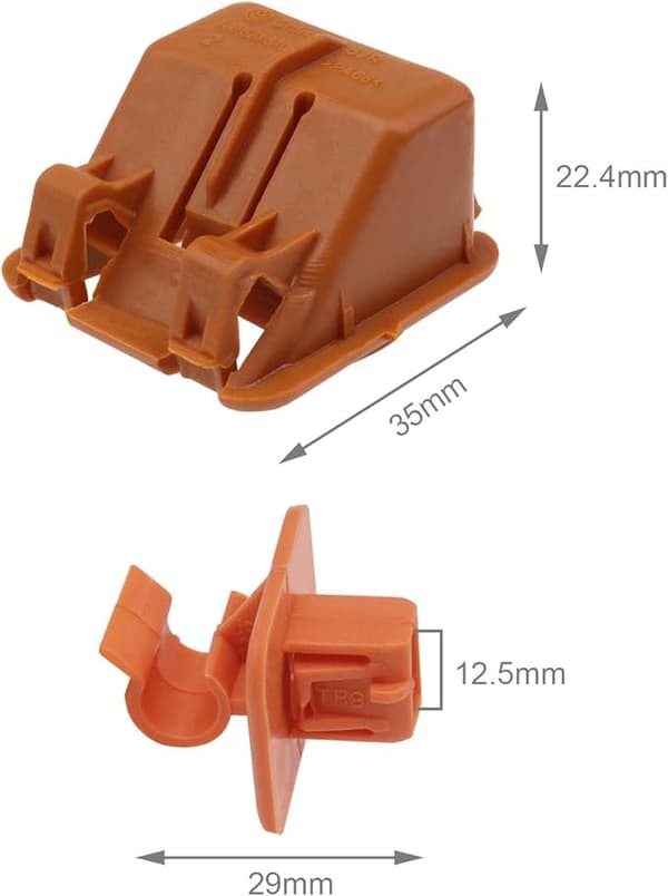 2 sæt plastik motorhjelm clips (brun)
