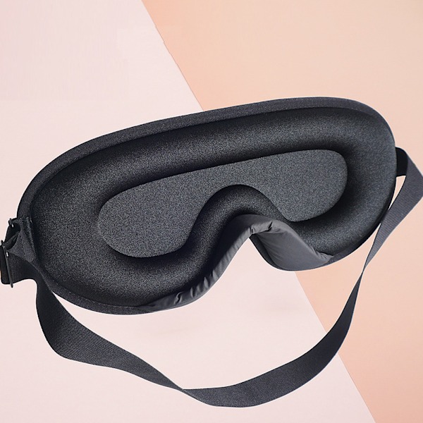 Innovatiivinen unimaski miehille ja naisille, valoa estävä unimaski, sopii nukkumiseen, päiväuniin, meditaatioon ja matkustamiseen (musta)
