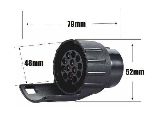 1PCS Trailer Socket Adapter, 7 till 13 Pin Trailer Socket Adapter, Vattentät